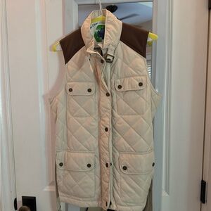 Ralph Lauren Cream Quilted Vest